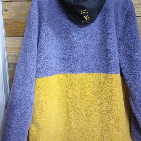 10.DEEP Vctry Sprts Out of Bounds Storm Fleece Color Block Quarter Zip Pullover - Picture 9 of 9